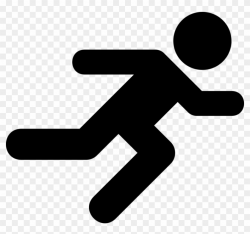Computer Icons Drawing Running Silhouette - Clip Art Running Man, HD ...