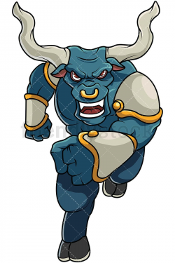 Fierce Minotaur Running | Clip Arts | Running cartoon, Vector ...