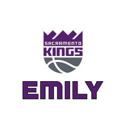 Sacramento Kings: Stacked Personalized Name - Giant NBA Transfer Decal