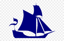 Sail Clipart Navy Blue Sailboat - Boat Ico - Png Download ...