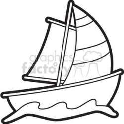 cartoon sailboat clipart. Royalty-free clipart # 397935