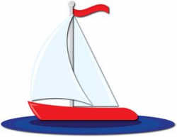 Sailboat Clipart Image - clip art illustration of a red ...