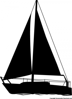 Sailboat clipart silhouette craft projects transportations ...