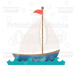 Sailboat Cuttable SVG File Digital Cut File & Clipart