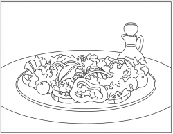 Summer Salad Coloring Page | nutritioneducationstore.com