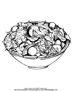 Salad Free Coloring Pages for Kids - Printable Colouring ...