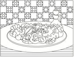 Summer Salad Coloring Page | nutritioneducationstore.com