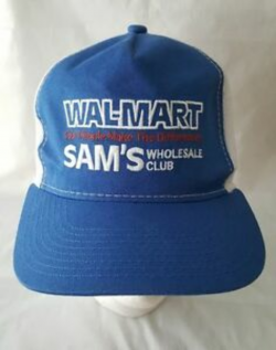 Details about WalMart Sam\'s Club Mesh Snapback Cap Hat Blue White NEW Sam  Walton vintage C