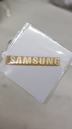 Samsung Logo Gold Metal Glossy Shine