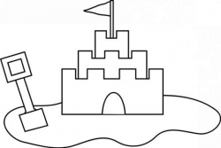 Sand Castle, : Sand Castle Outline Coloring Page | Online ...