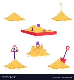 Sand heap set - various piles