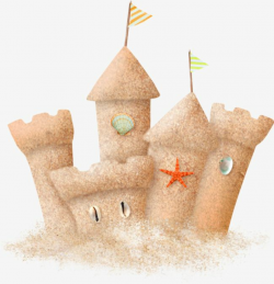 Beach Sand Castle | Baby clip art, Luau theme party, Crafts