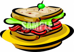 Clip Art Picture of a BLT Sandwich - foodclipart.com