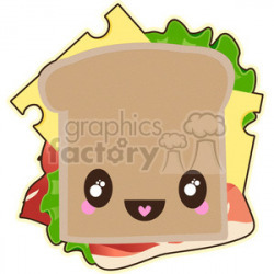 Sandwich cartoon character vector clip art image clipart. Royalty-free  clipart # 395239