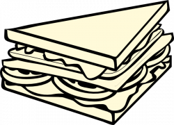 Sandwich Half B&w Clip Art at Clker.com - vector clip art ...