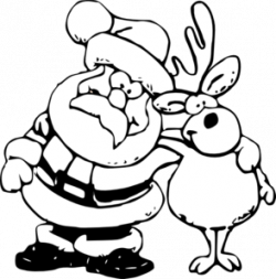 Santa Clip Art Black And White | Clipart Panda - Free Clipart Images