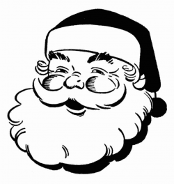 83+ Santa Clipart Black And White | ClipartLook