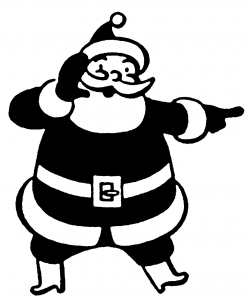 12 Cute Santa Clipart - Retro Style! - The Graphics Fairy