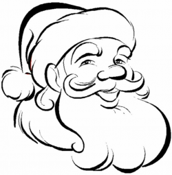 Black And White Santa Clipart | Free download best Black And White ...