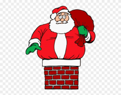 Father Christmas Stuck In Chimney Clipart (#3334867) - PinClipart