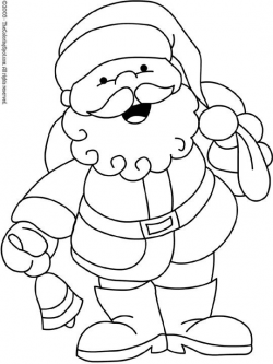 Santa claus clipart coloring pages - AbeonCliparts | Cliparts & Vectors