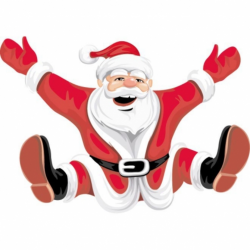 Happy santa claus on christmas clip art vector | free vectors | UI ...