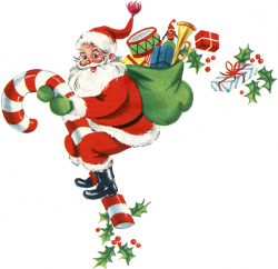 Free Vintage Clip Art - Santa, Santa, Santa! - The Graphics Fairy