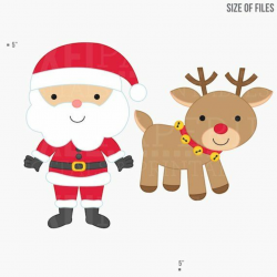 christmas clipart digital clip art santa rudolph elves elf - The ...