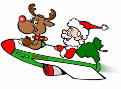 Free christmas clipart santa rudolph sleigh - Clipartix