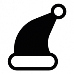 Santa Hat Silhouette | Silhouette of Santa Hat