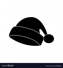 Santa hat christmas cap icon symbol silhouette