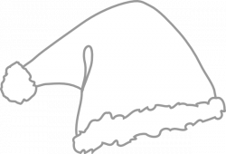Santa Hat Clipart Black And White Png