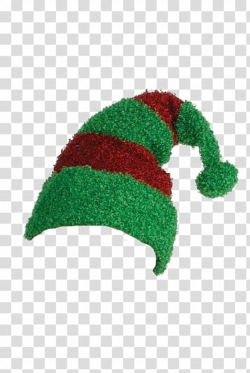 Christmas, green and red striped Santa hat transparent ...