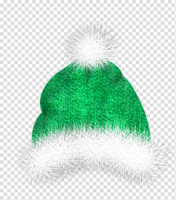 Hat, green and white Santa Claus hat illustration ...