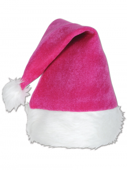 Pink Velvet Santa Hat w/Plush Trim - Walmart.com