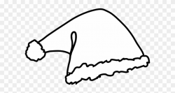 Santa Hat Clip Art Black And White - White Santa Hat ...