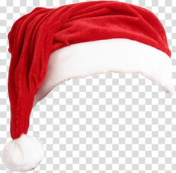 Christmas s, red and white Santa hat transparent background ...