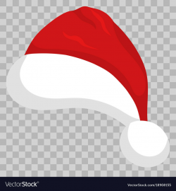 Santa hat on transparent background
