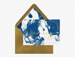 Dreamy Ink Save The Date In Blue - Paint Art Wallpaper For ...