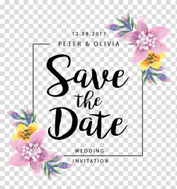 Wedding Save the date, Flowers border, Save The Date ...