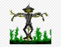 Free Scary Zombie-style Scarecrow Clip Art - Scarecrow Teeth ...