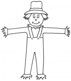 Free black and white scarecrow clipart 2 – Gclipart.com