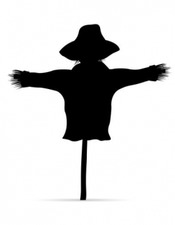 scarecrow black silhouette vector illustration - Download ...