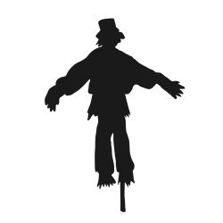 Scarecrow clipart silhouette, Scarecrow silhouette ...