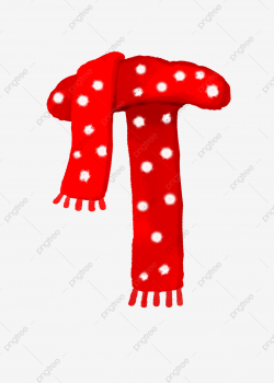 Red White Red Scarf Cartoon, Winter, Winter Scarf, Festive ...