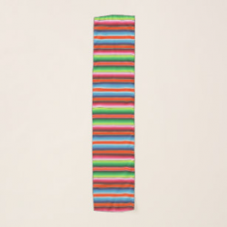 Traditional Spanish Serape Fiesta Mexican Blanket Scarf