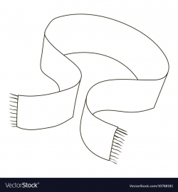 Winter scarf icon outline style