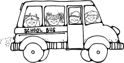 School bus black and white - Clip Art Library