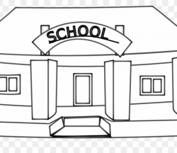 School Black And White Escuela Clip Art – White Building Cliparts ...