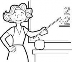 Clipart black and white school teacher clipart images ...